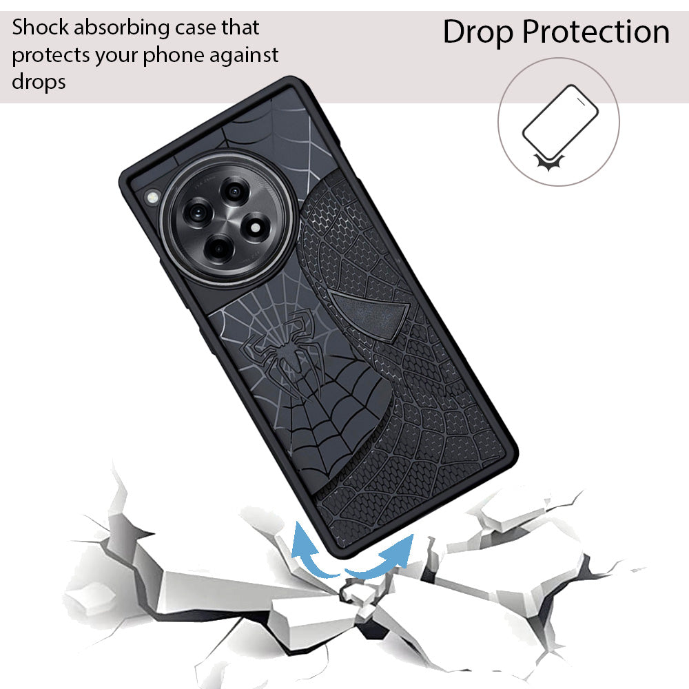 Sp Superhero Web Case with Metallic Camera Ring for Oneplus 12R