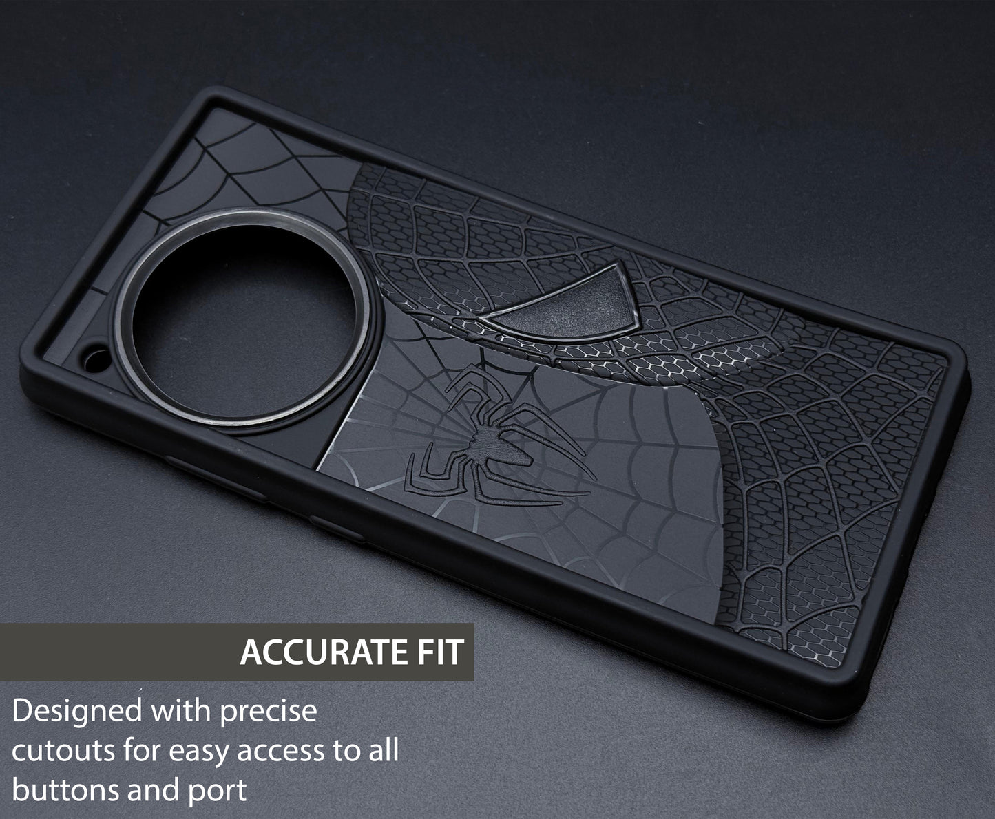 Sp Superhero Web Case with Metallic Camera Ring for Oneplus 12R