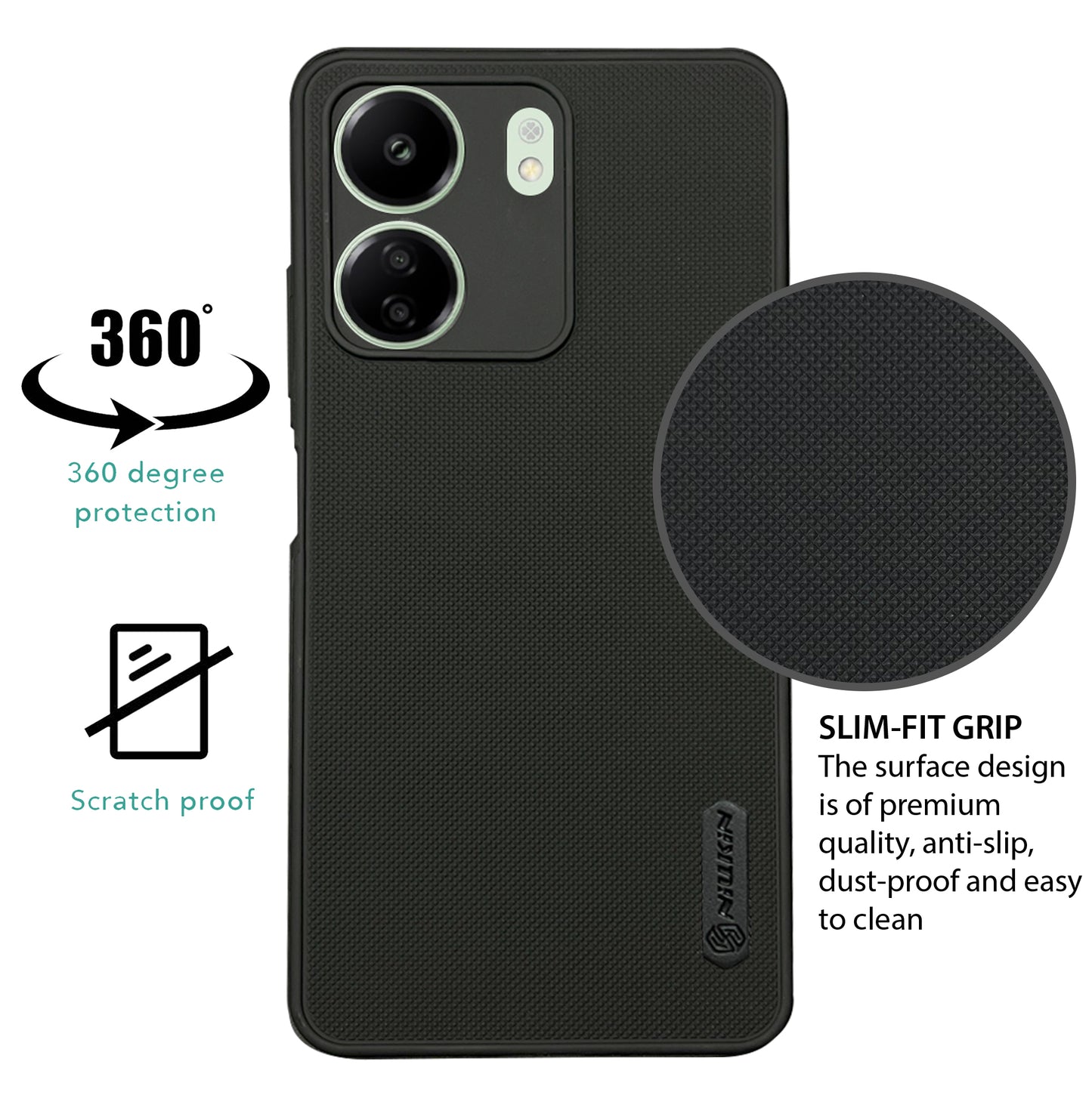 NIUKIN Super Frosted Dotted Case for Xiaomi Mi 13c 4G