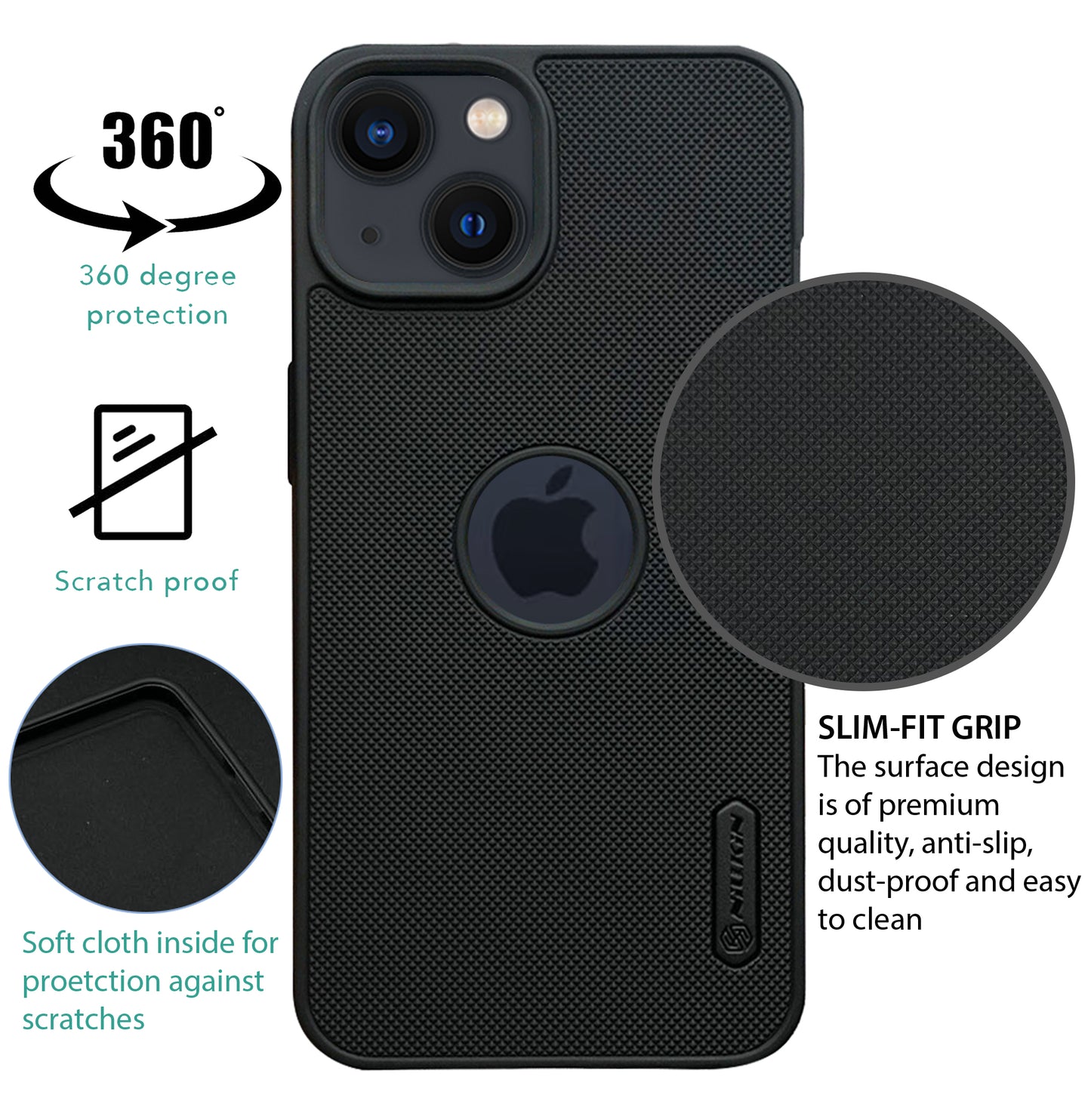 NIUKIN Super Frosted Dotted Case for iPhone 13
