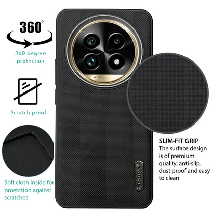 NIUKIN Super Frosted Dotted Case with Camera Ring for Realme 13 Pro Plus