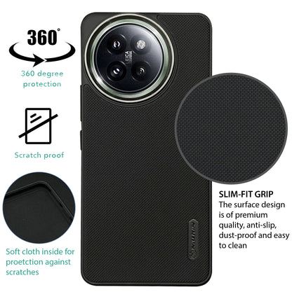 NIUKIN Super Frosted Dotted Case with Camera Ring for Xiaomi Mi 14 Civi