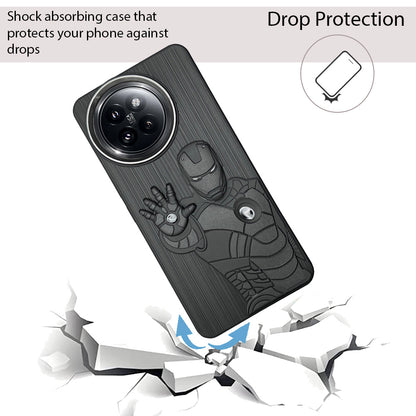 IR Superhero Action Case with Metallic Camera Ring for Redmi 14 Civi(5G)
