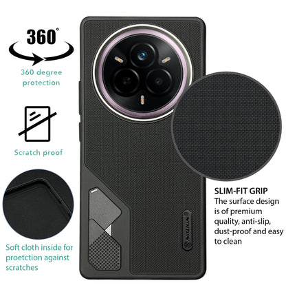 NIUKIN Fancy Super Frosted Dotted Case with Camera Ring for Realme 14 Pro