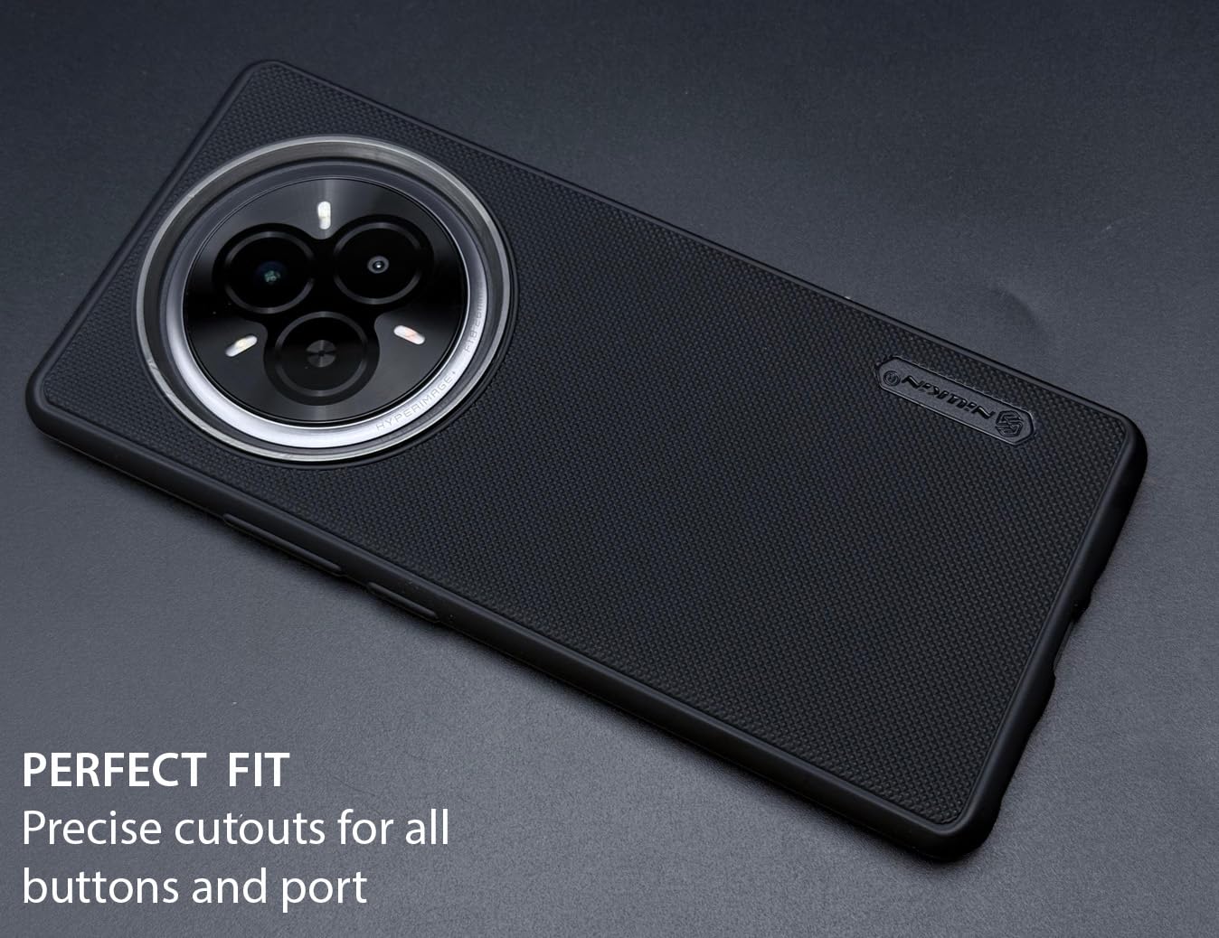 NIUKIN Super Frosted Dotted Case with Camera Ring for Realme 14 Pro