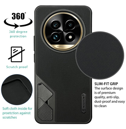 NIUKIN Fancy Super Frosted Dotted Case with Camera Ring for Realme 14 Pro Lite
