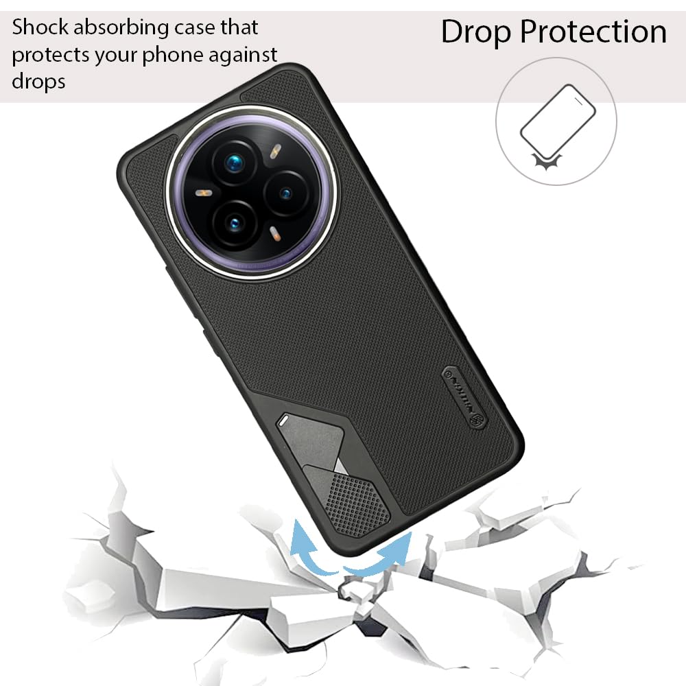 NIUKIN Fancy Super Frosted Dotted Case with Camera Ring for Realme 14 Pro Plus