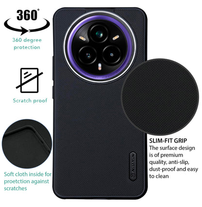 NIUKIN Super Frosted Dotted Case with Camera Ring for Realme 14 Pro Plus