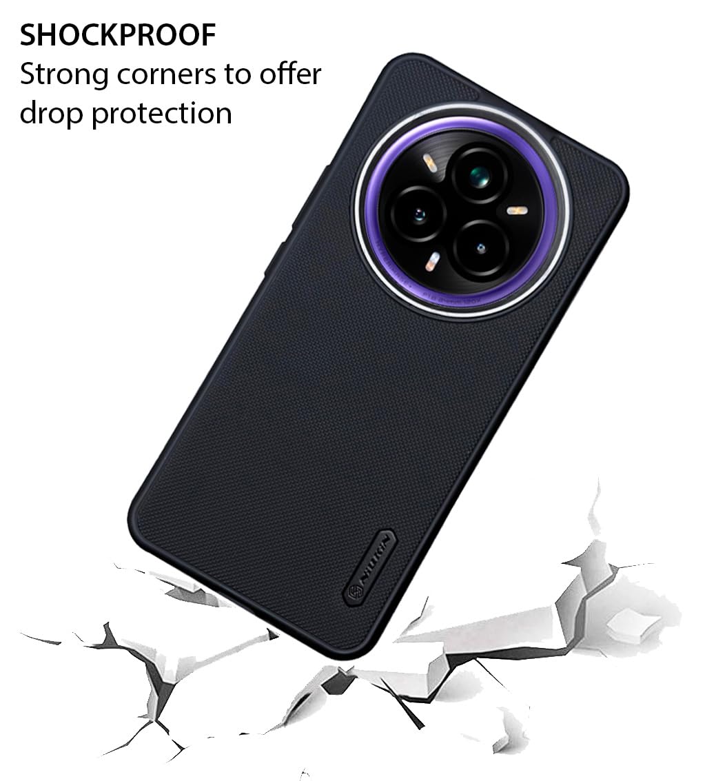 NIUKIN Super Frosted Dotted Case with Camera Ring for Realme 14 Pro Plus