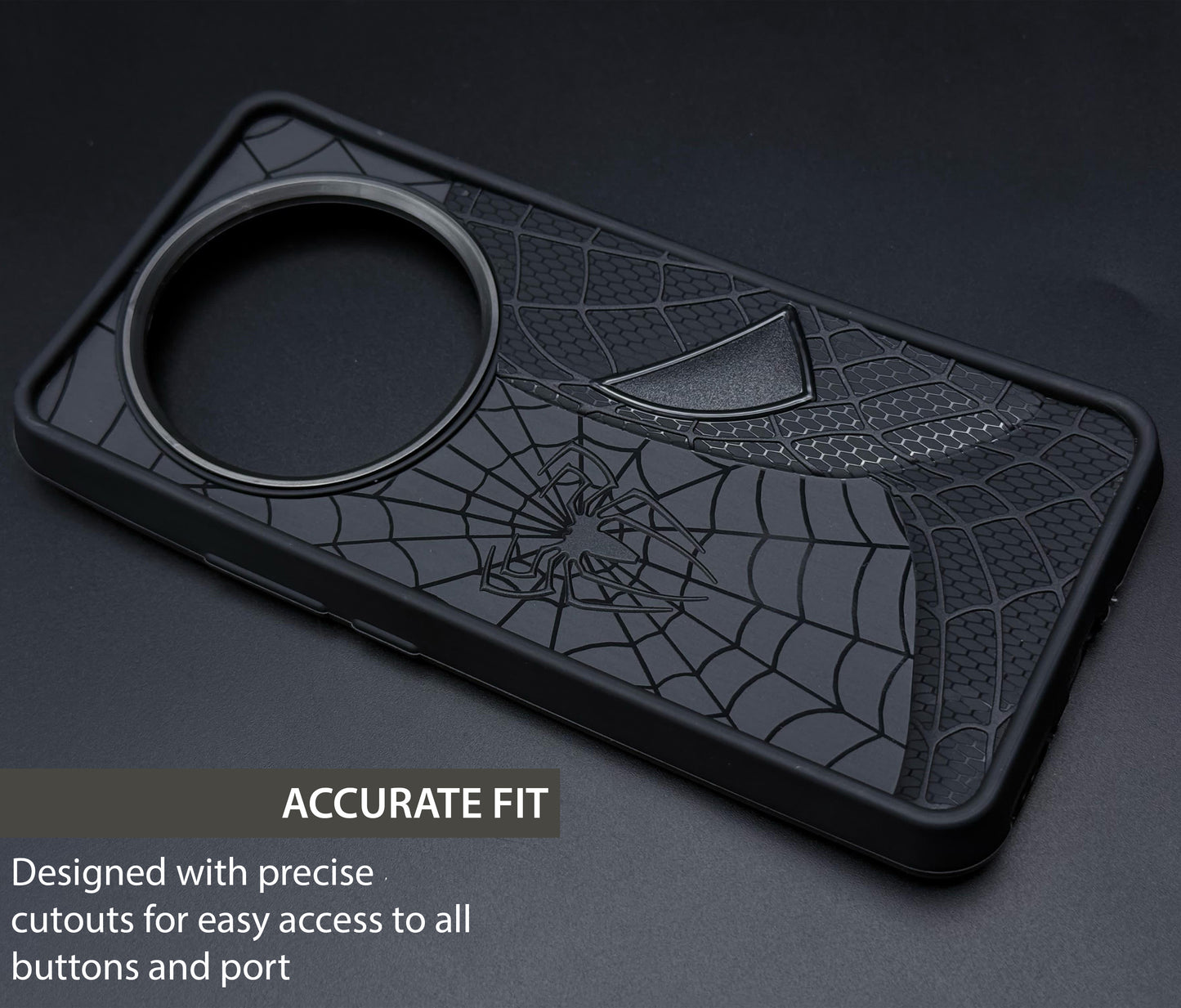 Sp Superhero Web Case with Metallic Camera Ring for Realme 14 Pro Plus(5G)