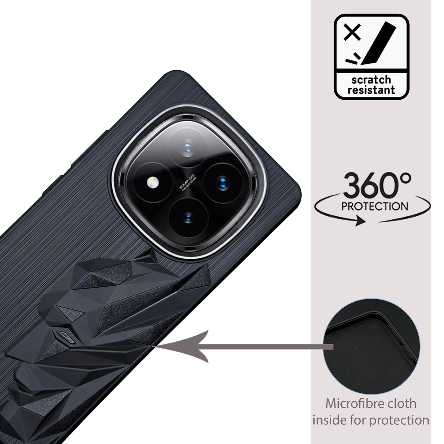 Bt Superhero Case with Camera Ring for Redmi 14 Pro Plus(5G)