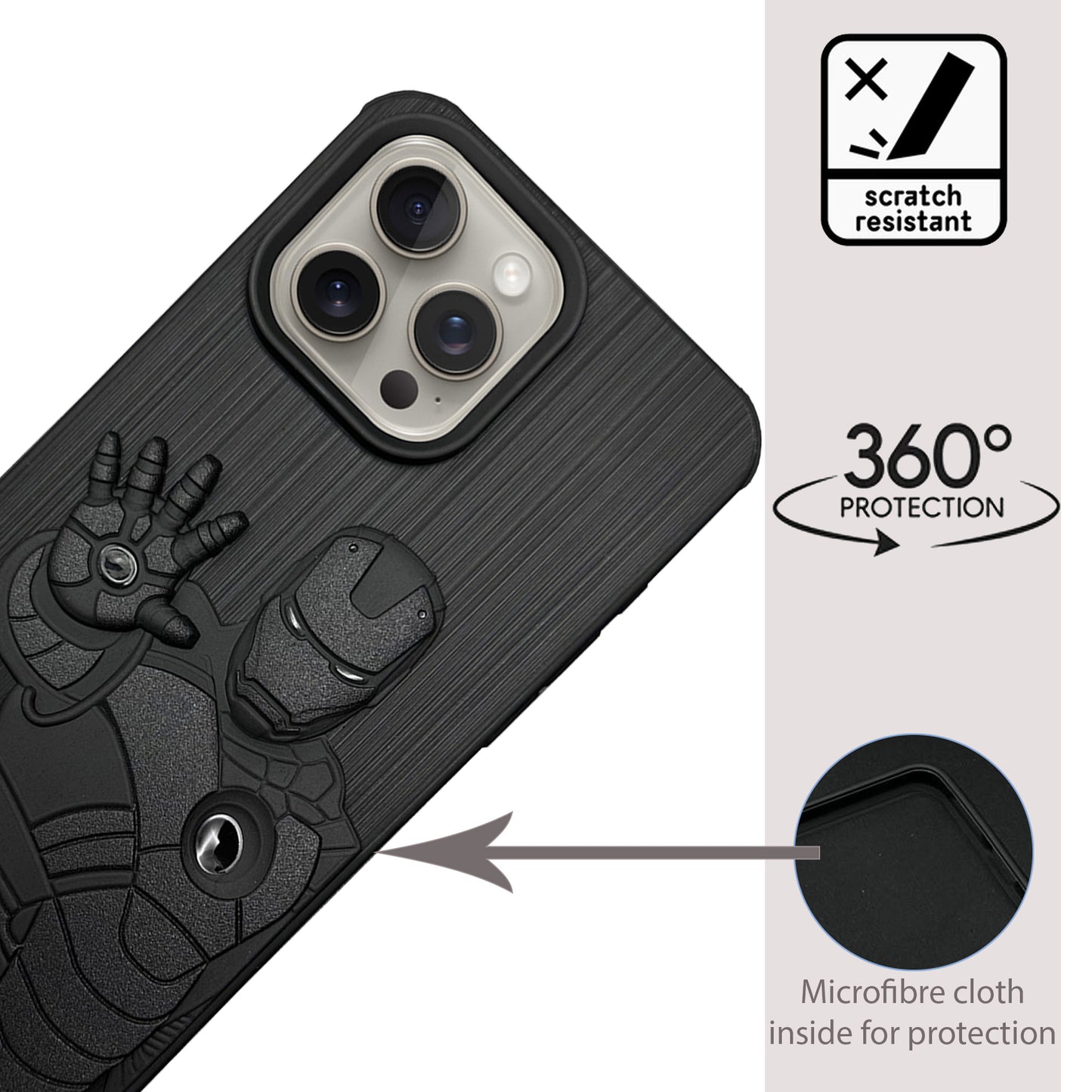 IR Superhero Action Case for iPhone 15 Pro Max