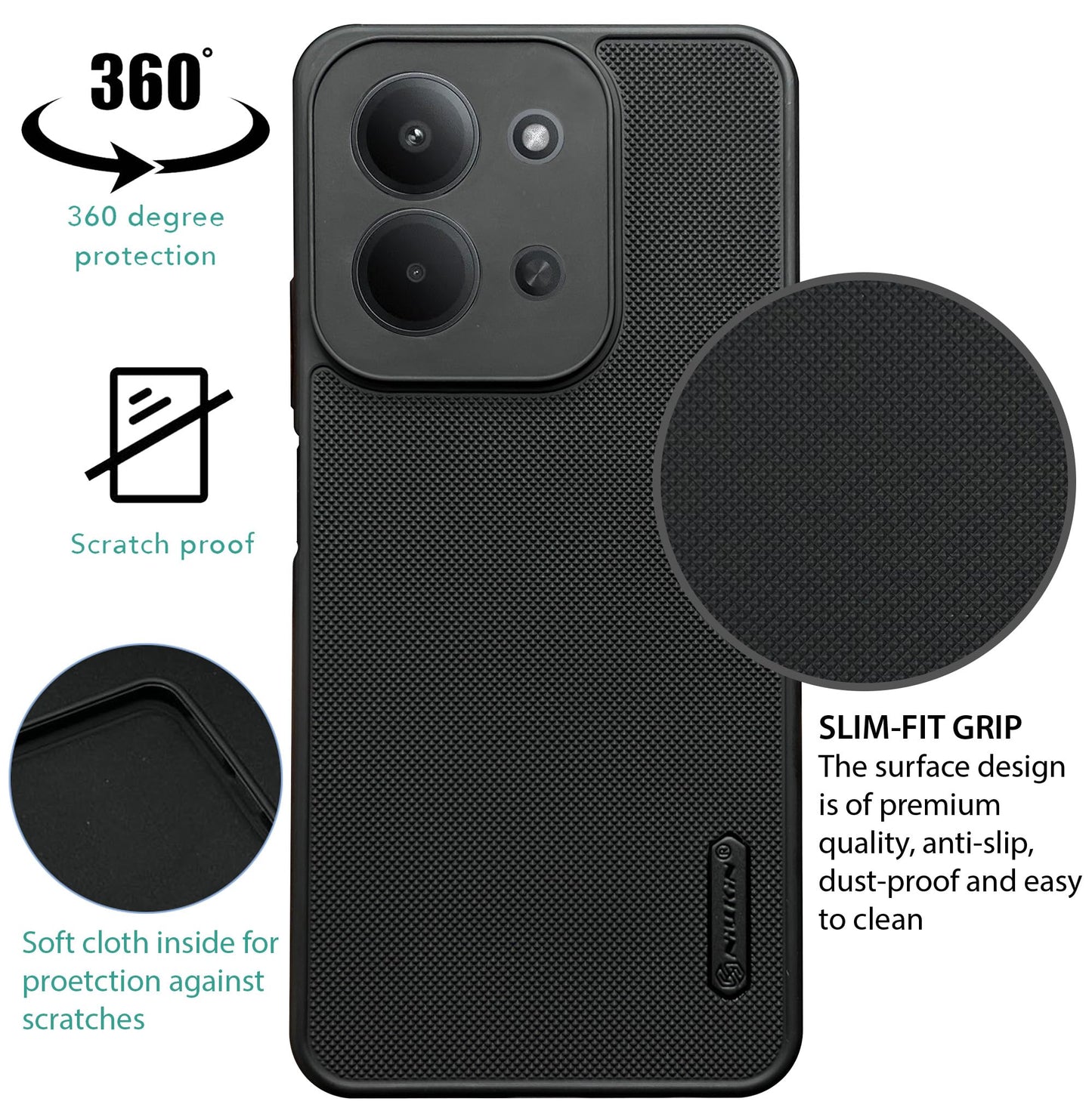NIUKIN Super Frosted Dotted Case for Xiaomi Mi 15C