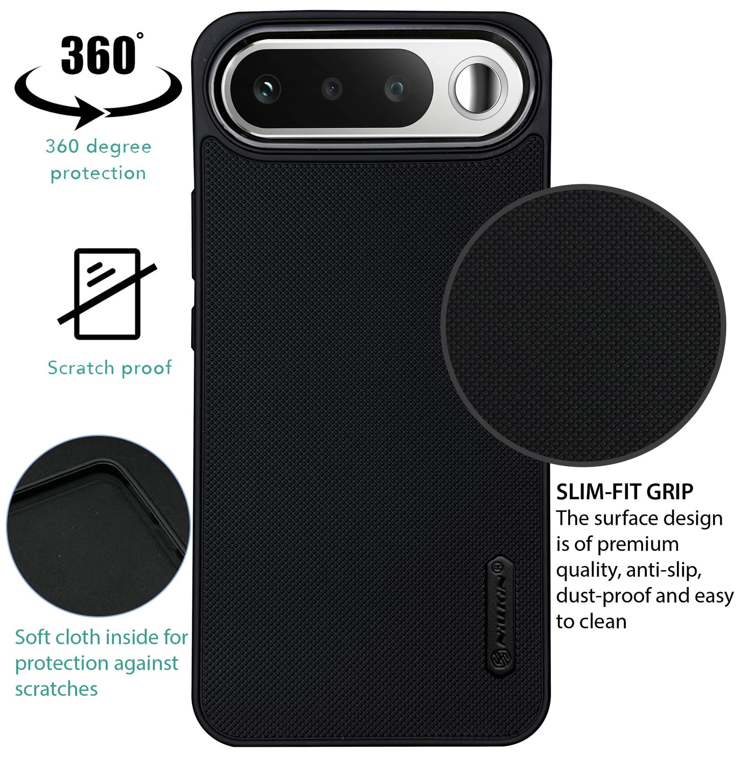 NIUKIN Super Frosted Dotted Case with Camera Ring for Realme 16