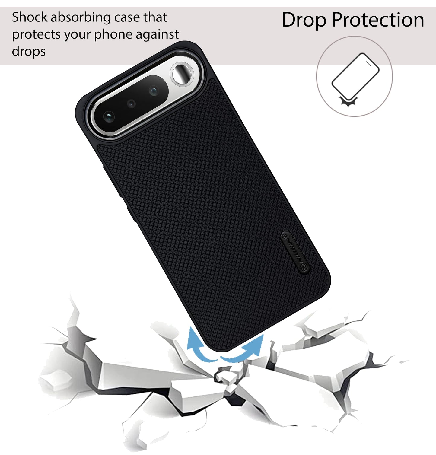 NIUKIN Super Frosted Dotted Case with Camera Ring for Realme 16