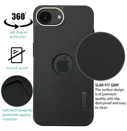 NIUKIN Super Frosted Dotted Case with Camera Ring for iPhone 16e