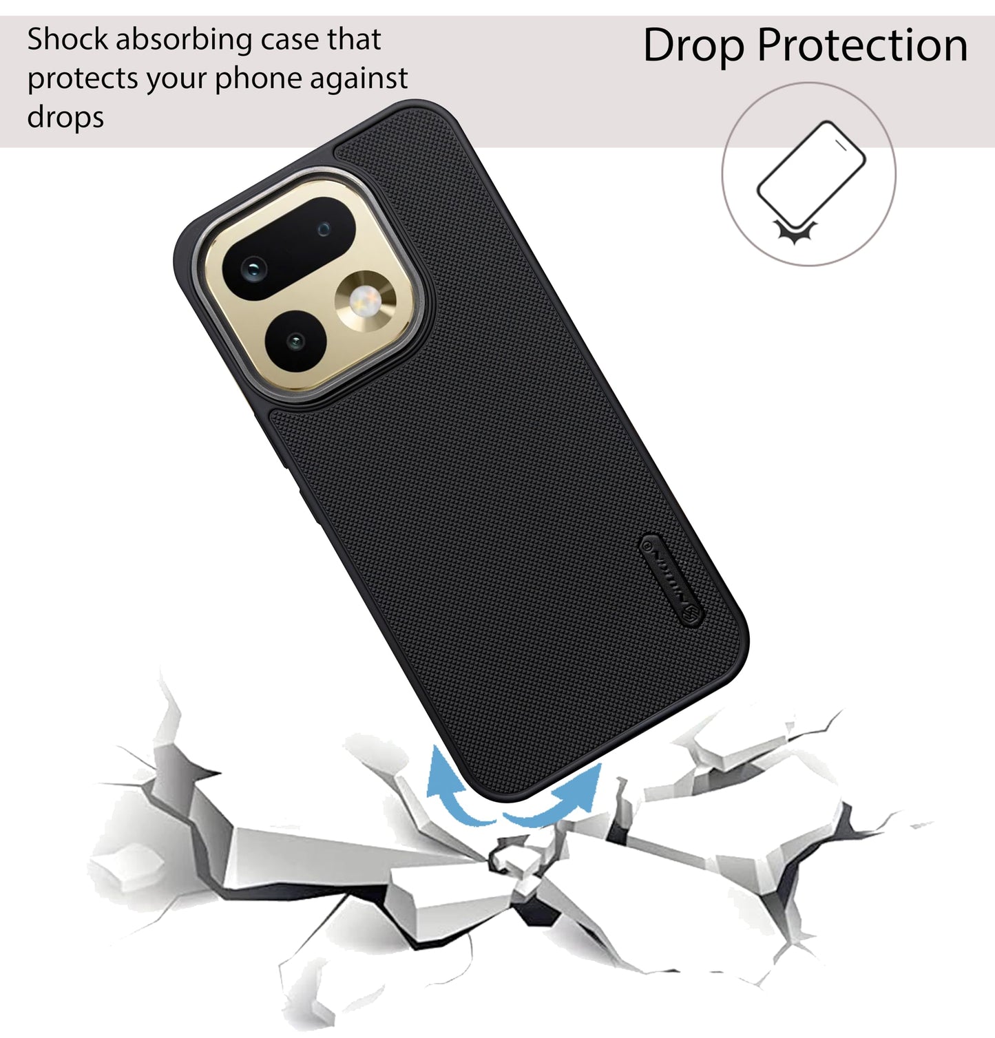 NIUKIN Super Frosted Dotted Case with Camera Ring for Realme 16 Pro