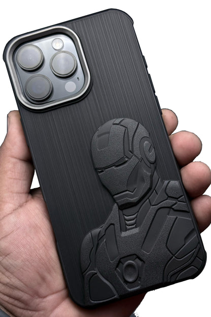 IR Superhero Armor Case with Metallic Camera Ring for iPhone 16 Pro Max