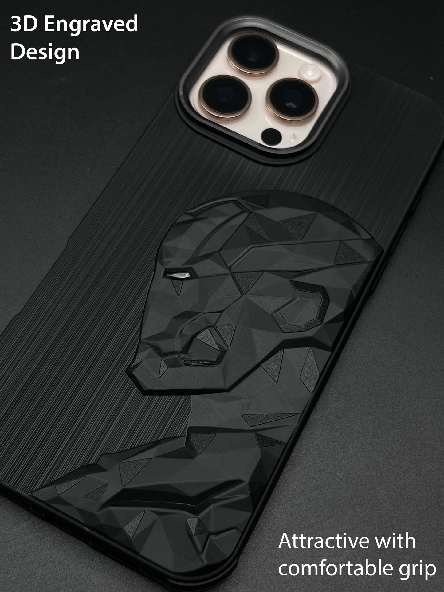 IR Superhero Side Face Prism Case with Metallic Camera Ring for iPhone 16 Pro Max