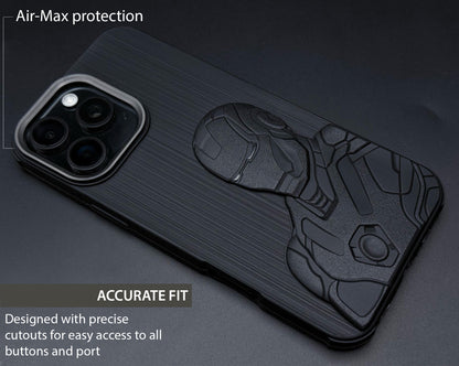 IR Superhero Armor Case with Metallic Camera Ring for iPhone 16 Pro Max