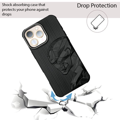 IR Superhero Side Face Prism Case with Metallic Camera Ring for iPhone 16 Pro Max