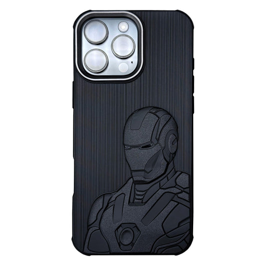 IR Superhero Armor Case with Metallic Camera Ring for iPhone 16 Pro Max