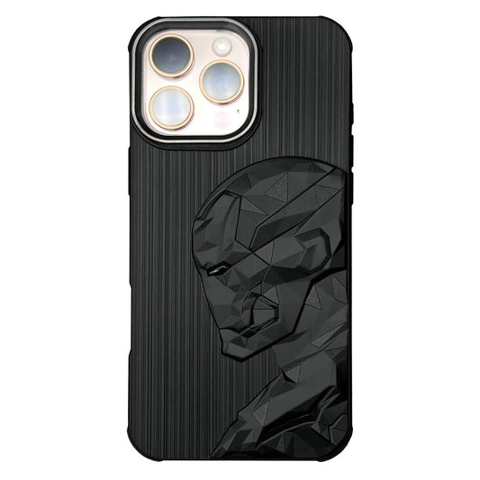IR Superhero Side Face Prism Case with Metallic Camera Ring for iPhone 16 Pro Max