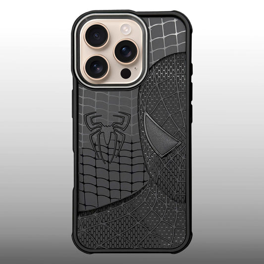 Sp Superhero Web Case with Metallic Camera Ring for iPhone 16 Pro Max