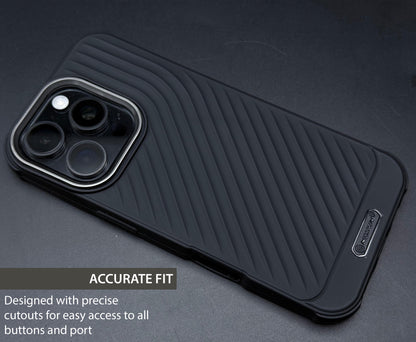 Ripple Wave Case with Metallic Camera Ring for iPhone 16 Pro