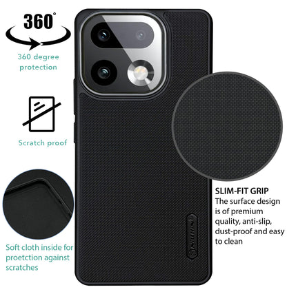NIUKIN Super Frosted Dotted Case with Camera Ring for Realme 16 Pro Plus