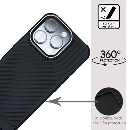 Ripple Wave Case with Metallic Camera Ring for iPhone 16 Pro