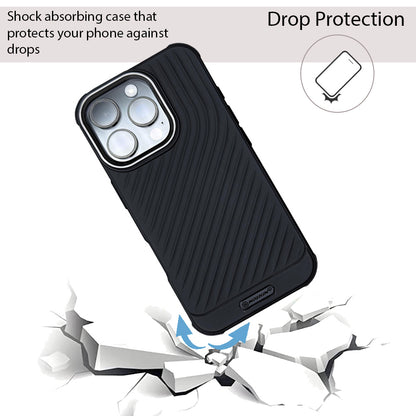 Ripple Wave Case with Metallic Camera Ring for iPhone 16 Pro