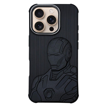 IR Superhero Armor Case with Mettalic Camera ring for iPhone 16 Pro