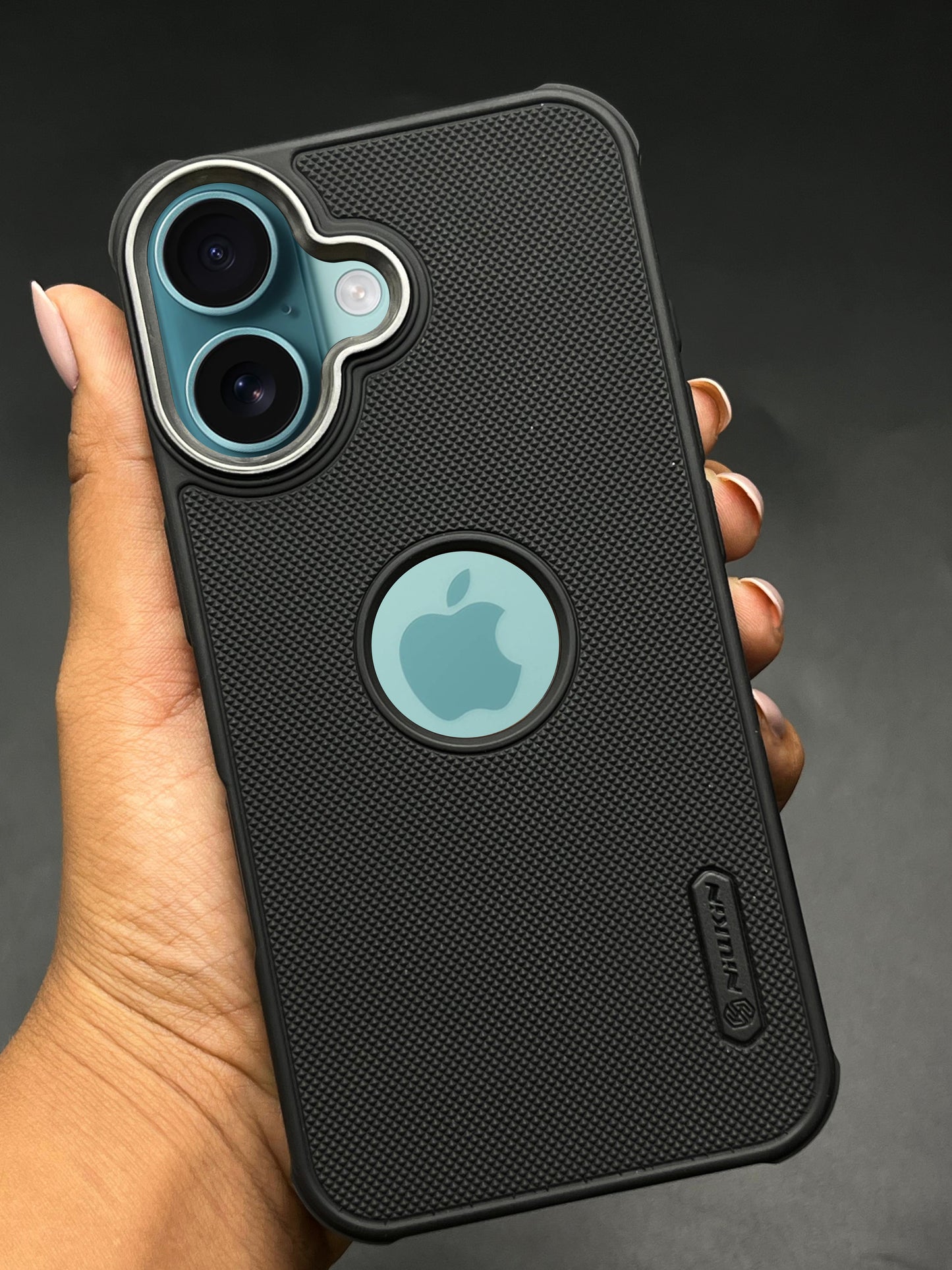NIUKIN Super Frosted Dotted Case with Camera Ring for iPhone 16