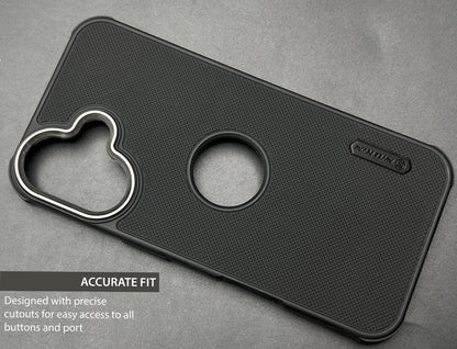 NIUKIN Super Frosted Dotted Case with Camera Ring for iPhone 16