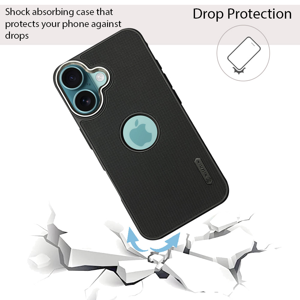 NIUKIN Super Frosted Dotted Case with Camera Ring for iPhone 16