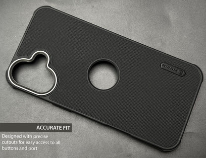 NIUKIN Super Frosted Dotted Case with Camera Ring for iPhone 16 Plus