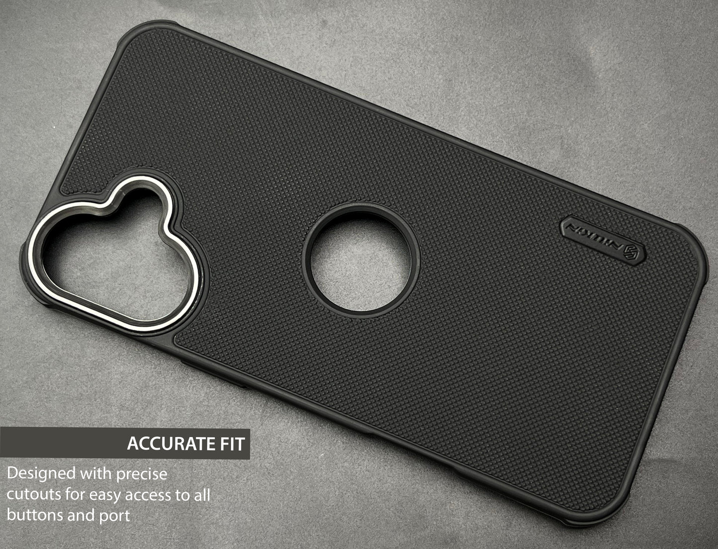 NIUKIN Super Frosted Dotted Case with Camera Ring for iPhone 17