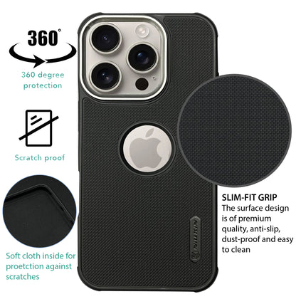 NIUKIN Super Frosted Dotted Case with Camera Ring for iPhone 16 Pro