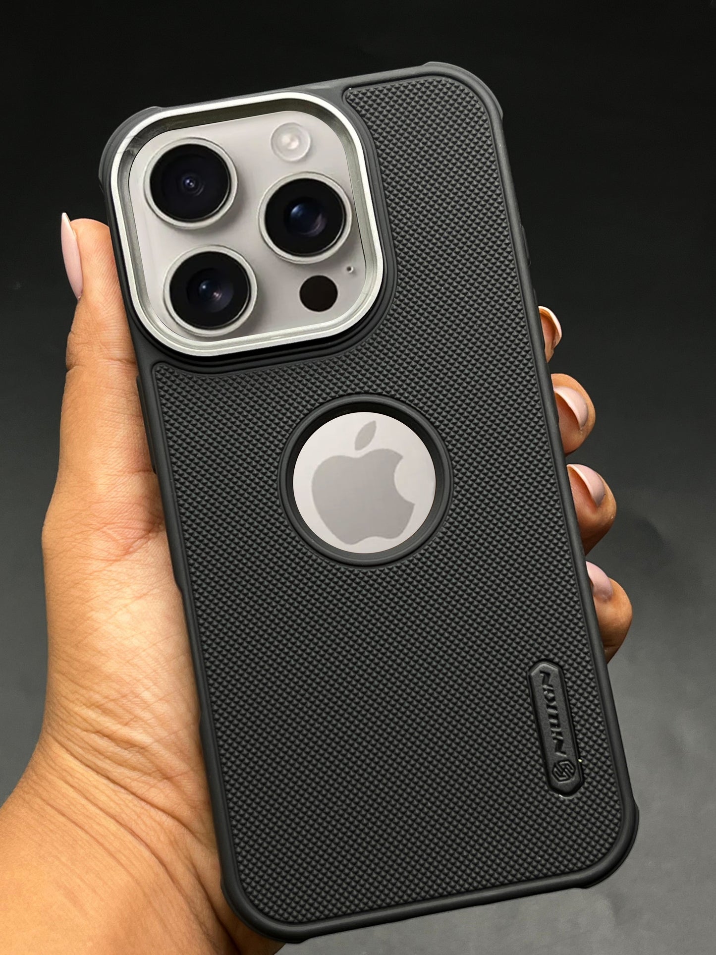 NIUKIN Super Frosted Dotted Case with Camera Ring for iPhone 16 Pro