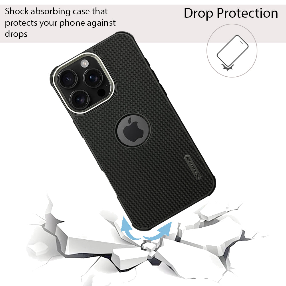 NIUKIN Super Frosted Dotted Case with Camera Ring for iPhone 16 Pro Max