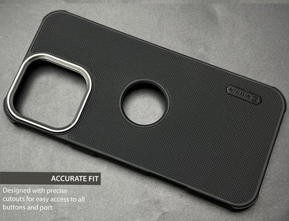 NIUKIN Super Frosted Dotted Case with Camera Ring for iPhone 16 Pro Max