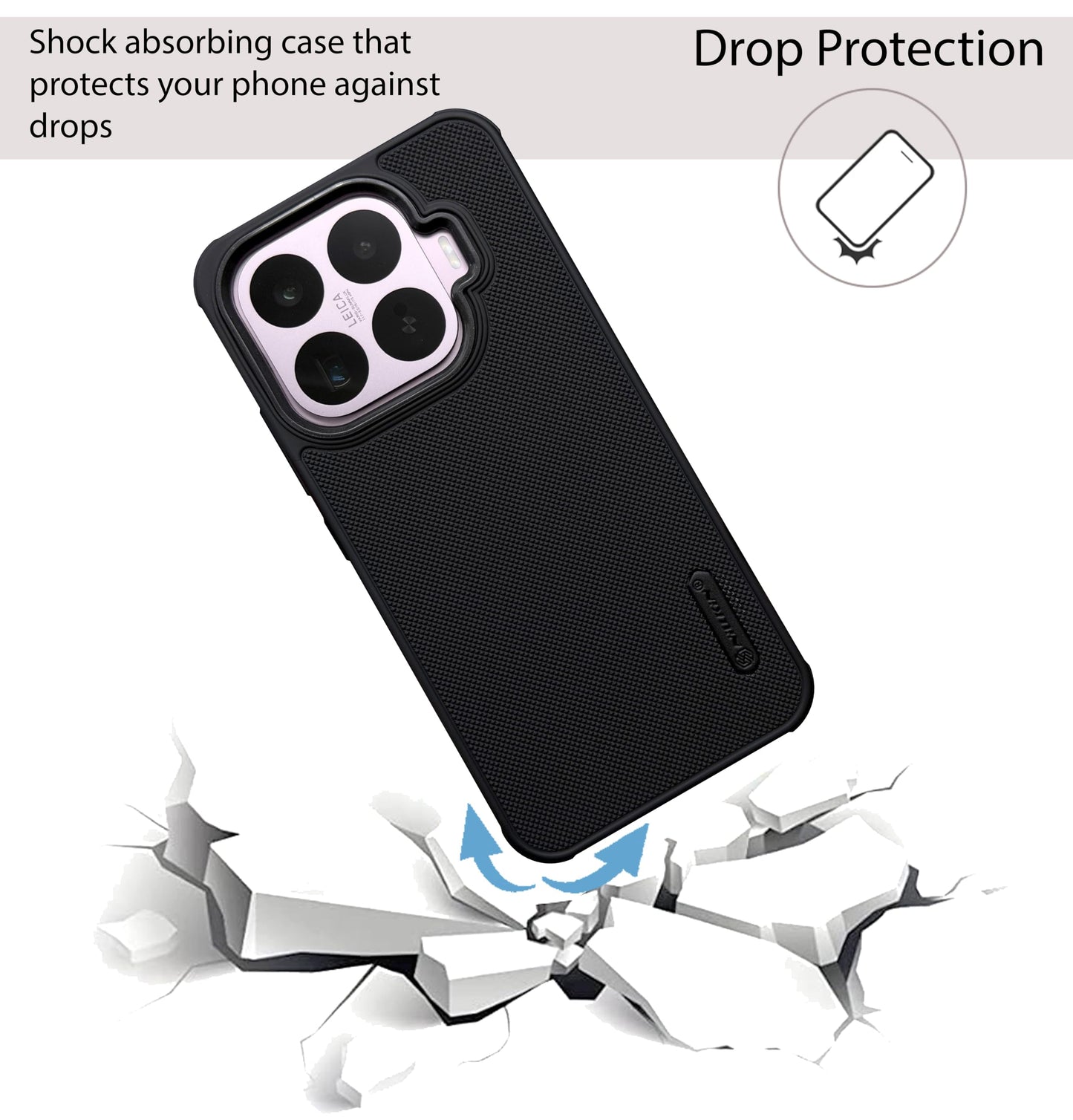 NIUKIN Super Frosted Dotted Case with Camera Ring for Xiaomi 17T