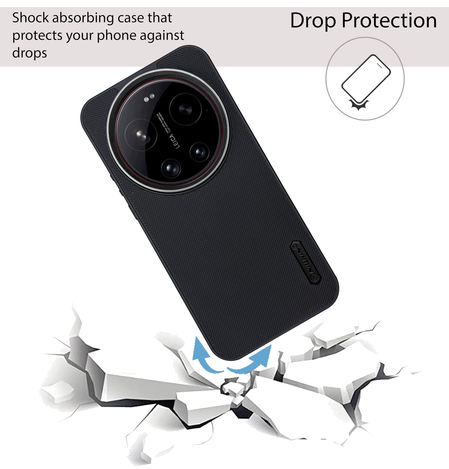 NIUKIN Super Frosted Dotted Case with Camera Ring for Xiaomi 17 Ultra