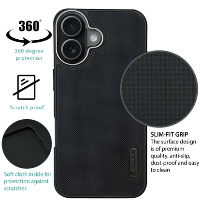 NIUKIN Super Frosted Dotted Case with Camera Ring for iPhone 17