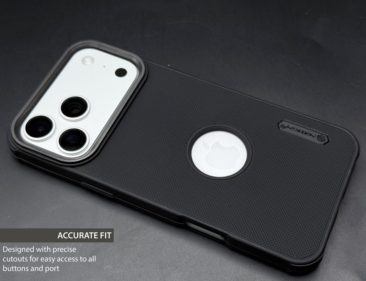 NIUKIN Super Frosted Dotted Case with Camera Ring for iPhone 17 Pro