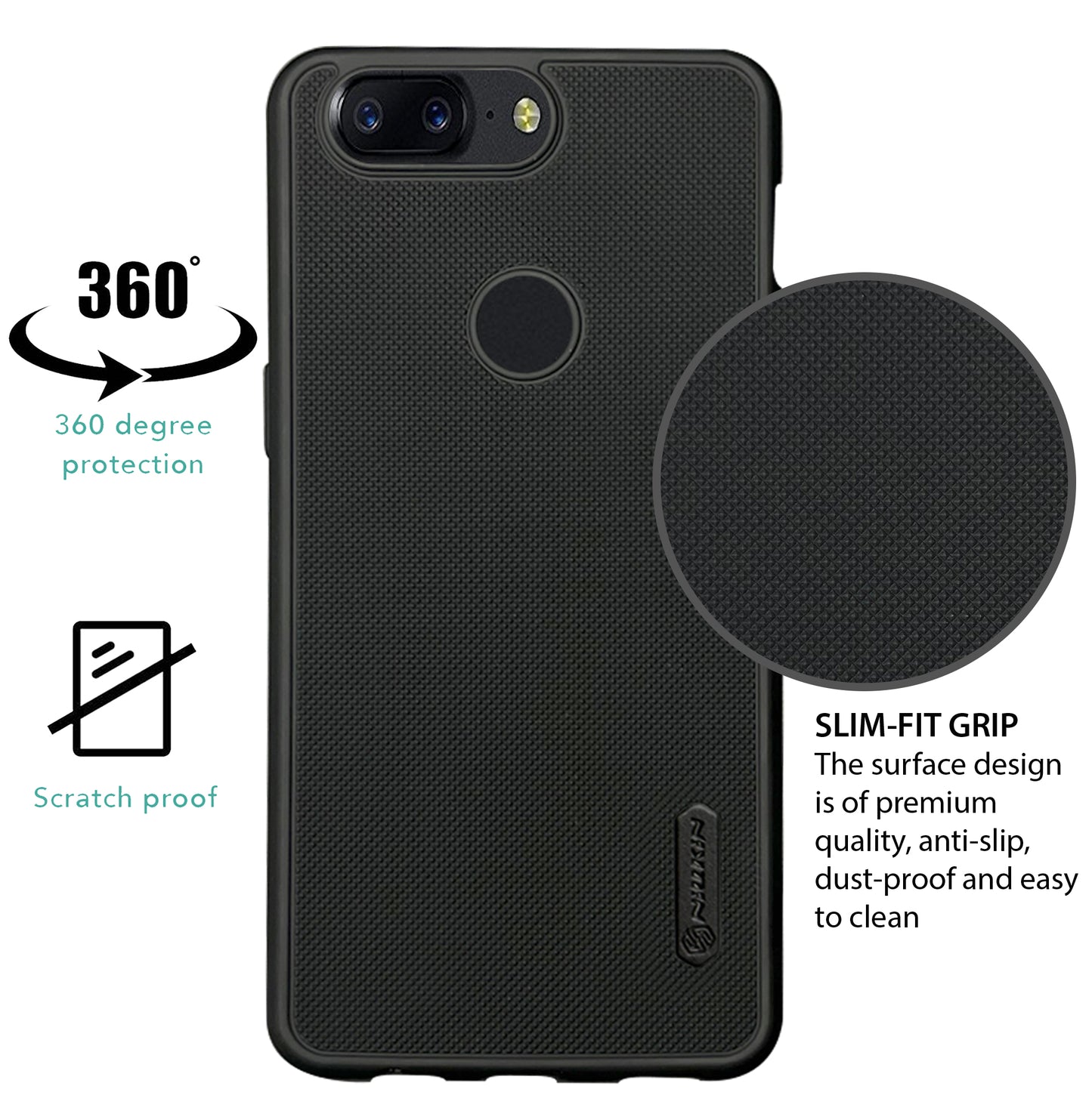 NIUKIN Super Frosted Dotted Case for Oneplus 5T