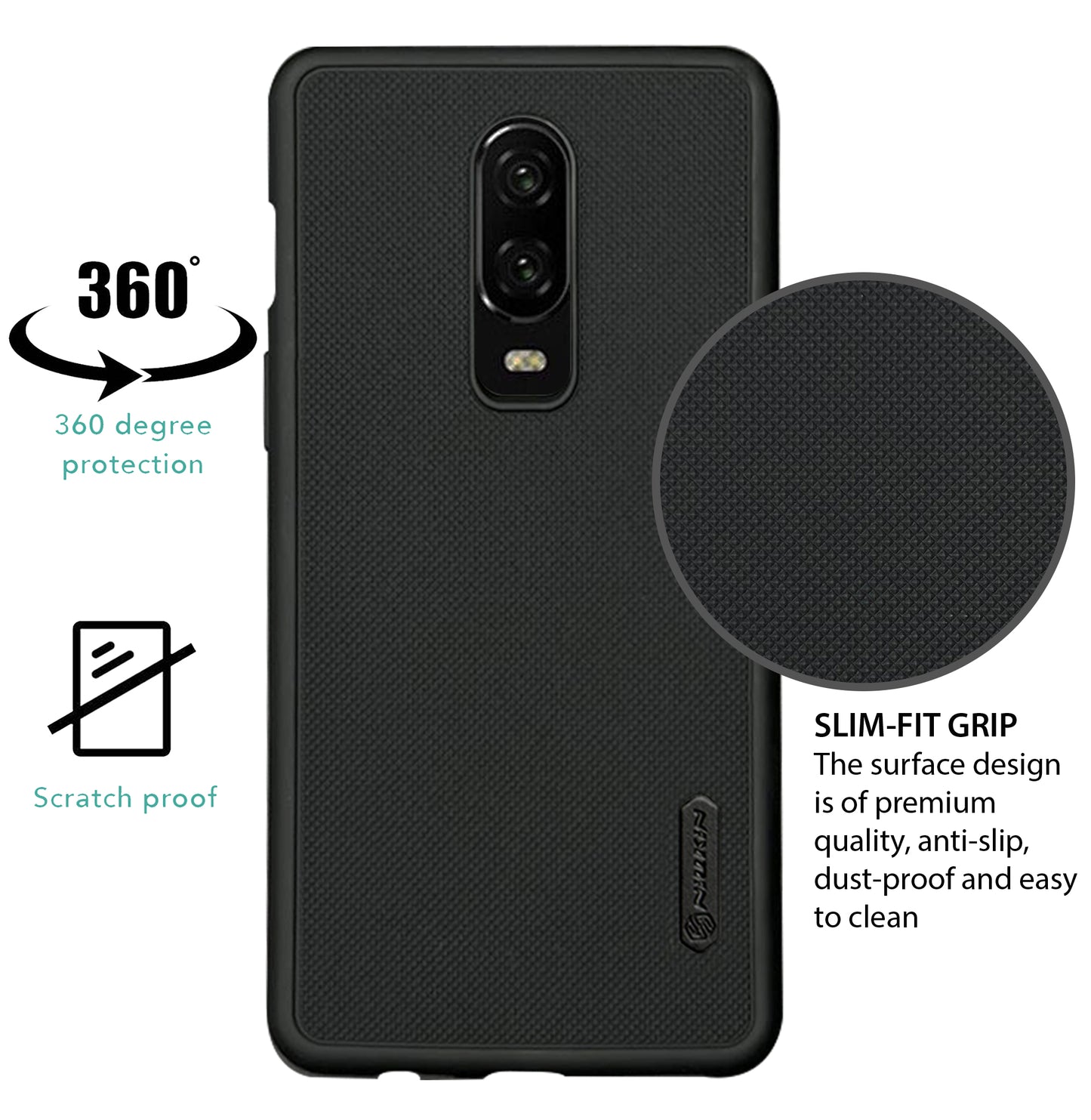 NIUKIN Super Frosted Dotted Case for Oneplus 6T