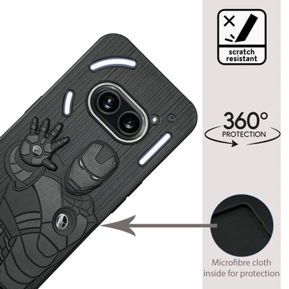 IR Superhero Action Case with Metallic Camera Ring for Nothing Phone 2A