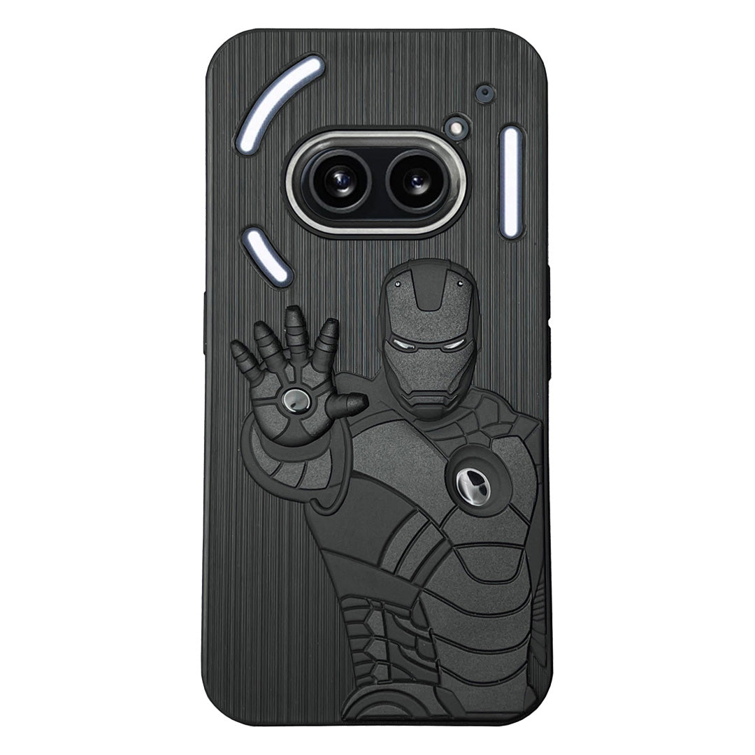 IR Superhero Action Case with Metallic Camera Ring for Nothing Phone 2A